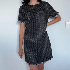 GREY PREPPY PLAID SHORTSLEEVE DRESS / SIZE S